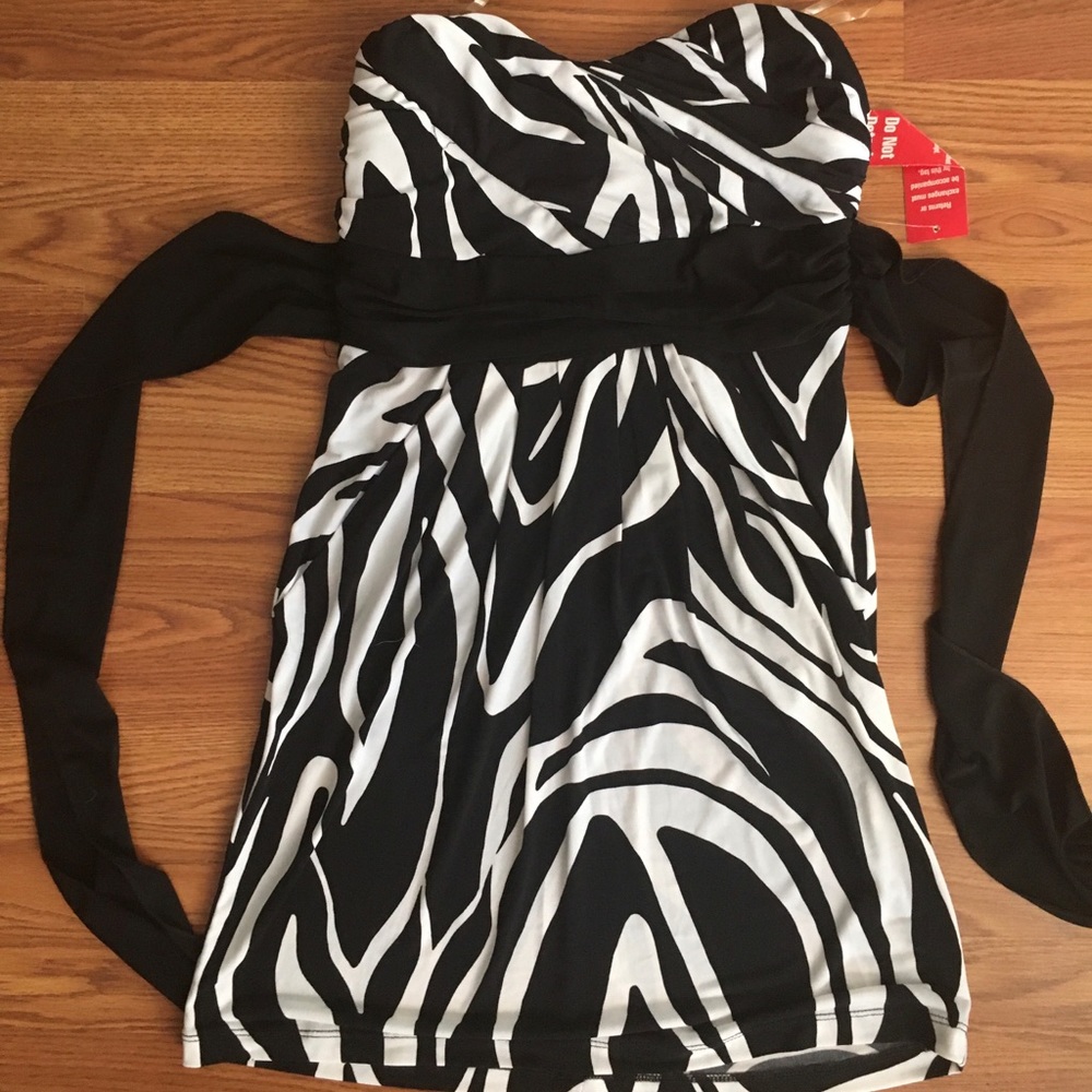 🦓 Zebra Print Dress with Pockets